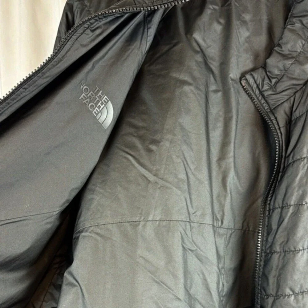 The North Face Black Quilted Puffer Jacket Full Zip Mock Neck L Gorpcore 63-11‎